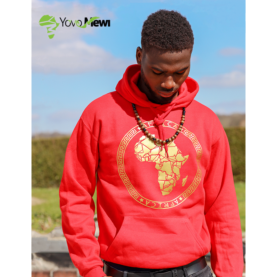 Sweat-shirt Carte De L'Afrique En Coton Biologique Orange (unis