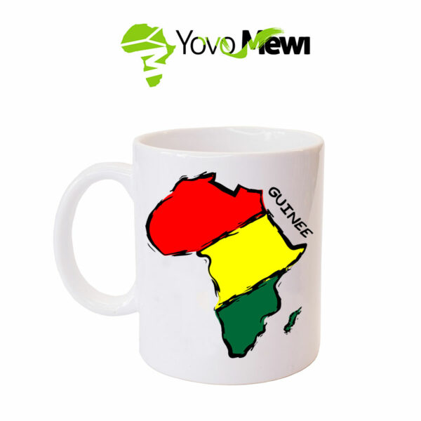 Mug  Couleurs du Guinée / carte d'Afrique /rouge jaune vert